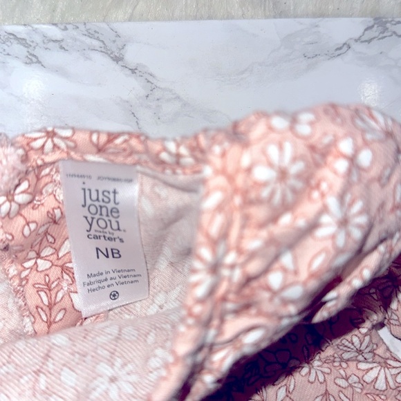 Just one you by carters newborn Floral Pink girls One Piece - Picture 3 of 4
